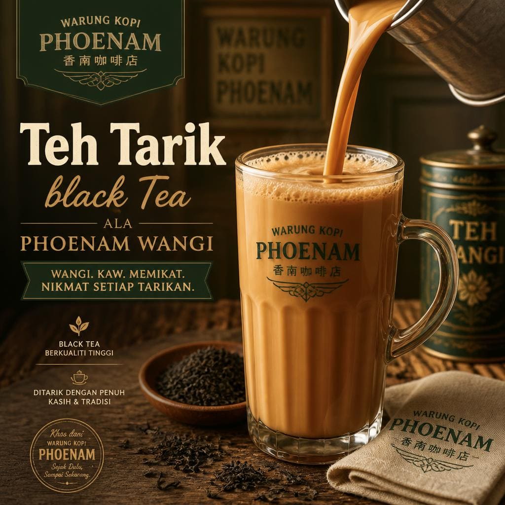 Teh Tarik Black Tea Ala Phoenam Wangi Warkop Phoenam
